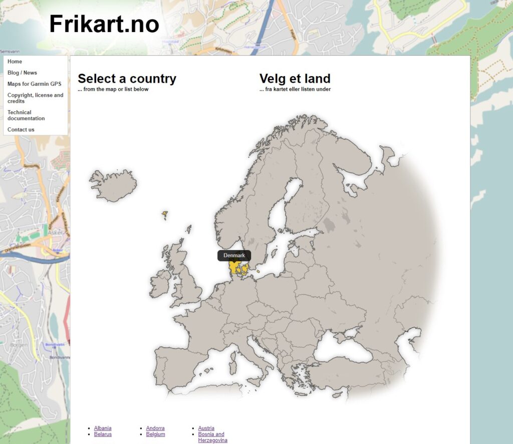 mørk juni generelt Gratis kort på Garmin GPS - Trin for trin guide - Turfolk.dk